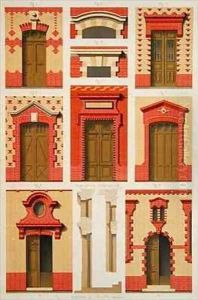 Designs for Projections and Pediments in Brick by Daumont