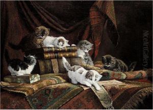 Kittens Playing by Cornelis Raaphorst