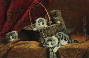 Playing Kittens by Cornelis Raaphorst