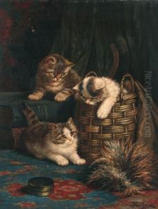 Kittens In A Wicker Basket Kittens In A Wicker Basket
