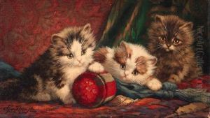 Three Kittens by Cornelis Raaphorst