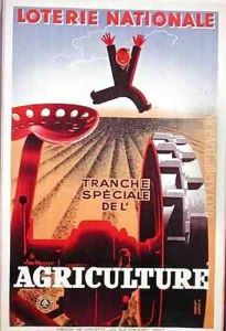 Poster advertising a French National Lottery special issue to help agriculture