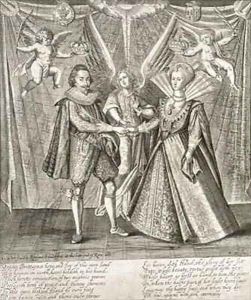 Celebration of the Marriage of James VI and I 1566-1625 and Anne of Denmark 1574-1619 by Francis Delaram