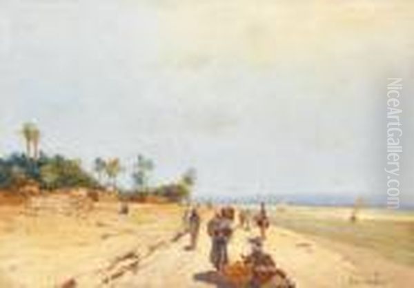 Promeneurs Au Bord Du Nil - view 1