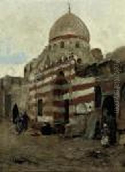 Figures On A Street In Cairo - view 1