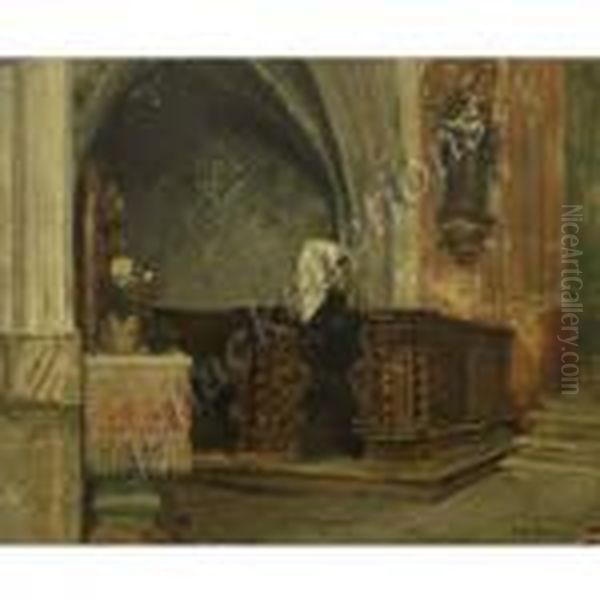 Cathedral Interior, Signed - view 1