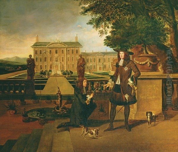 John Rose the Kings Gardener presenting Charles II 1630-85 with a pineapple - view 1