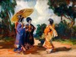 Les Japonaises by Max Friedrich Rabes
