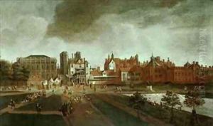 Whitehall Palace and St Jamess Park by Hendrick Danckerts