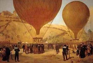 The Departure of Leon Michel Gambetta 1838-82 in the Balloon LArmand Barbes 2