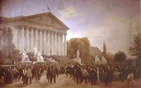 The Annunciation of the Abolition of the Imperial Regime in front of the Palais du Corps Legislatif - view 1
