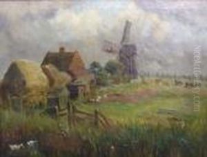 A Marsh Farmstead (tunstall) by William Leslie Rackham