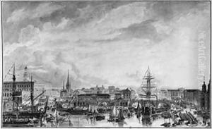 View of Stockholm by Louis Jean Desprez