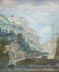 Rheinlandschaft Mit Fahreund Booten by Abraham Rademaker