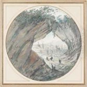 Une Paire De Paysages Animes by Abraham Rademaker