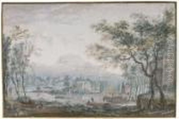 A River Landscape With Country Houses - view 1