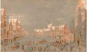 Paysage D'hiver by Abraham Rademaker
