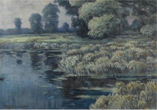 Willows And Reeds In A River Landscape - view 1