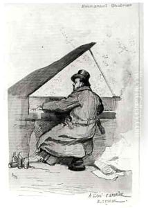 Alexis Emmanuel Chabrier 1841-94 at the piano by Detaille, Jean-Baptiste Edouard
