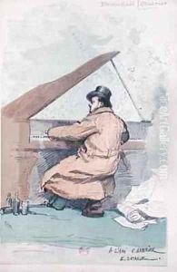 Emmanuel Chabrier 1841-94 at the piano by Detaille, Jean-Baptiste Edouard