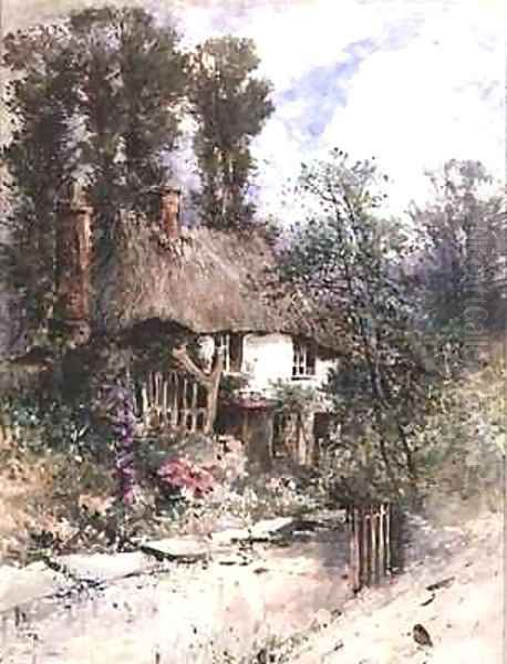 A Thatched Cottage in Summer - view 1