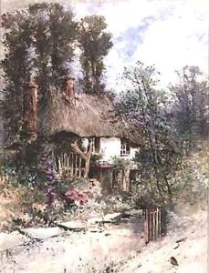 A Thatched Cottage in Summer by Thomas, Junior Dingle