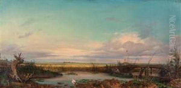 Puszta-landschaft Mit Fischer - view 1