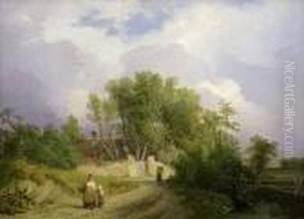 Sommerlandschaft Mit Dorfstrase - view 1