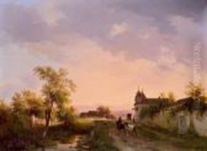 Atmosfera Serale Davanti Alla Trattoria