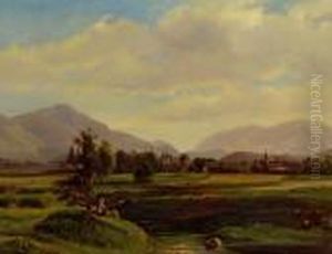 Gebirgslandschaft Am Abend