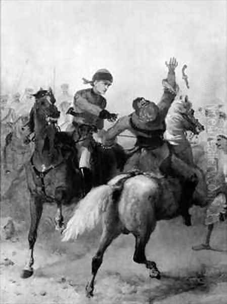 Lieutenant John Watson of the 1st Punjab Cavalry winning the Victoria Cross at Lucknow during the Indian Mutiny on 14th November 1857 - view 1