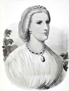 Lady Isabel Burton 1831-96 as a bride by Chevalier Louis-William Desanges