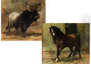 Pferd Und Bulle by Giuseppe Raggio