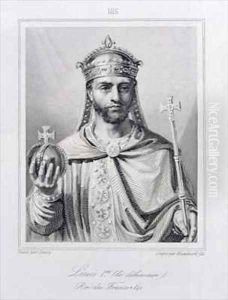 Louis I the Pious 778-840 Holy Roman Emperor by Dassy, Jean Joseph