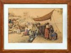 Neapolitanische Strasenszene by Raffaele Ragione