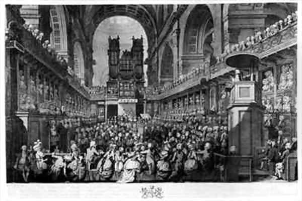 Thanksgiving at St Pauls for George IIIs 1738-1820 Recovery from Illness - view 1