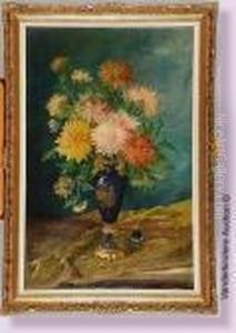 Vase De Fleurs by Jules Felix Ragot