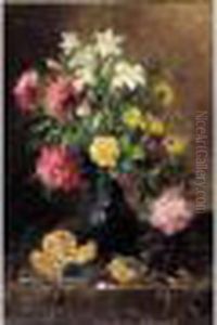 Bouquet De Fleurs Et Quartier D'orange