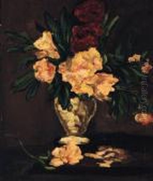Summer Flowers In A Glass Vase - view 1