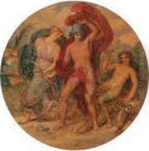 Umkreis Mythologische Szene Mit Soldat Und Zwei Musen Umkreis Mythologische Szene Mit Soldat Und Zwei Musen