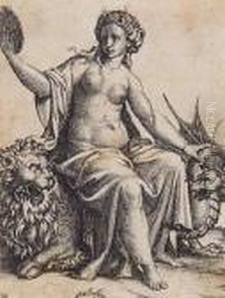 Woman With Dragon - view 1