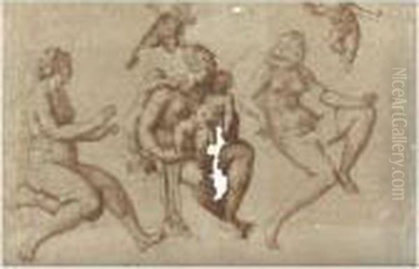 Studio Di Figure Femminili E Fanciulli - view 1