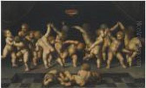 Dancing Putti by Marcantonio Raimondi