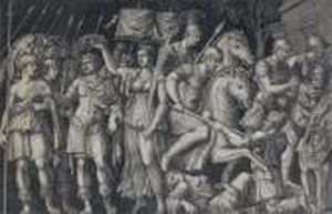 Le Martyre De Saint Laurent - 
Trajan Entredans La Ville De Rome Couronne Par La Victoire.