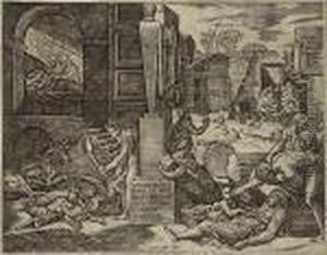 The Plague by Marcantonio Raimondi