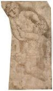 Two Boys Wrestling<</b> by Marcantonio Raimondi