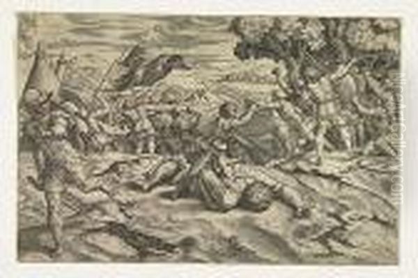 David Slaying Goliath<</b> - view 1