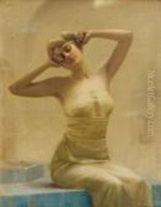 Orientale Au Bain Turc by Theodore Jacques Ralli