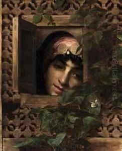 An Oriental Woman At A Window
