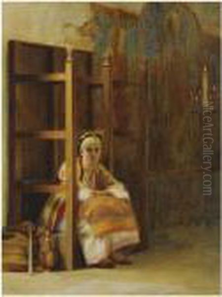Young Girl In A Greek Church - view 1